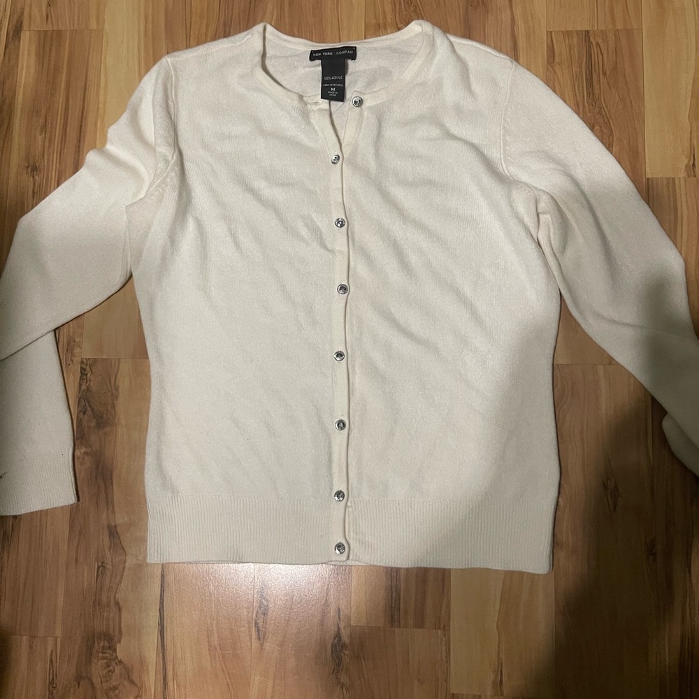New York & Company Ivory Knit Sweater - Picture 2 of 4